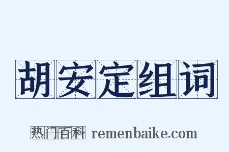 胡安定组词是什么意思的图片